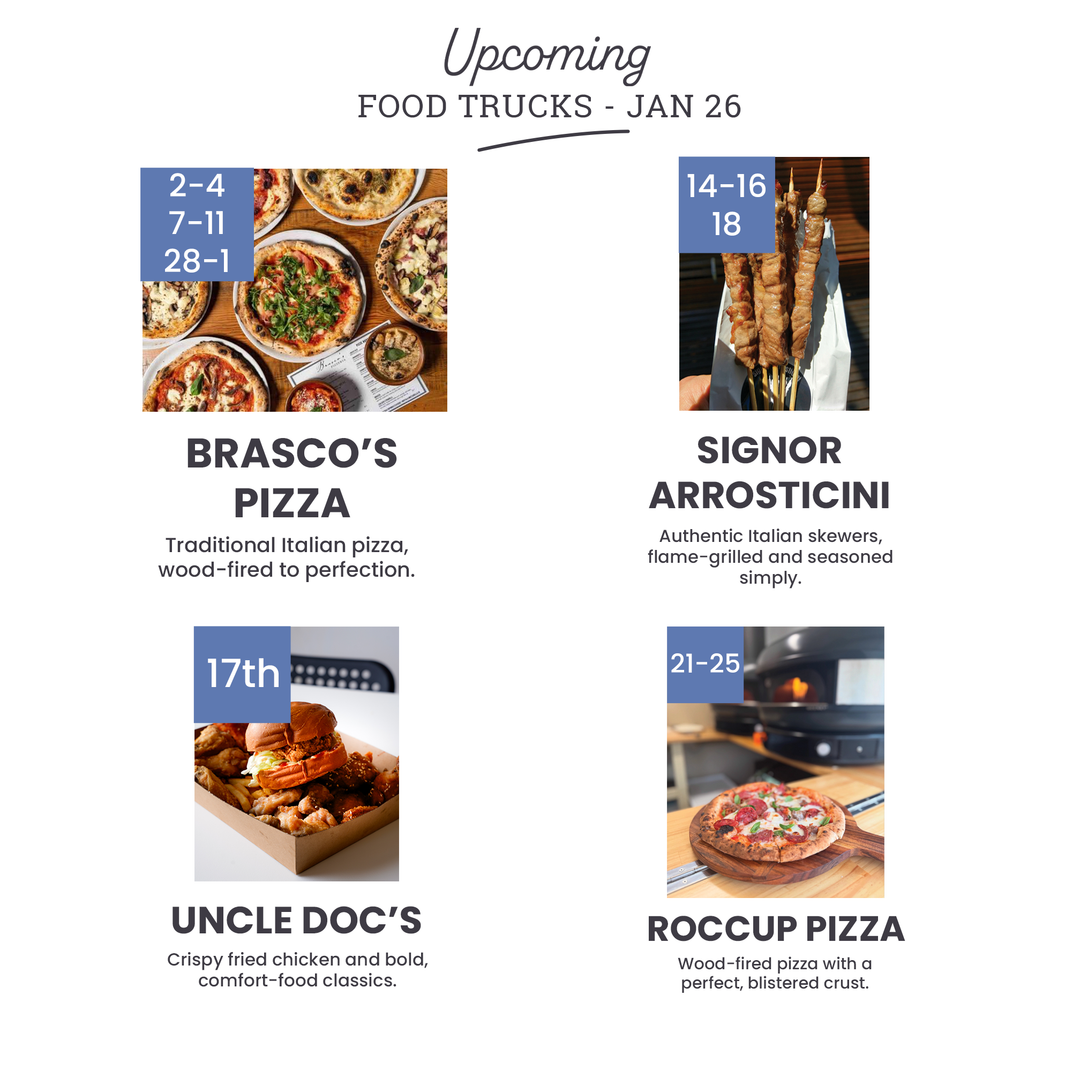 January 2026 Food Trucks at The Suburban Brew
