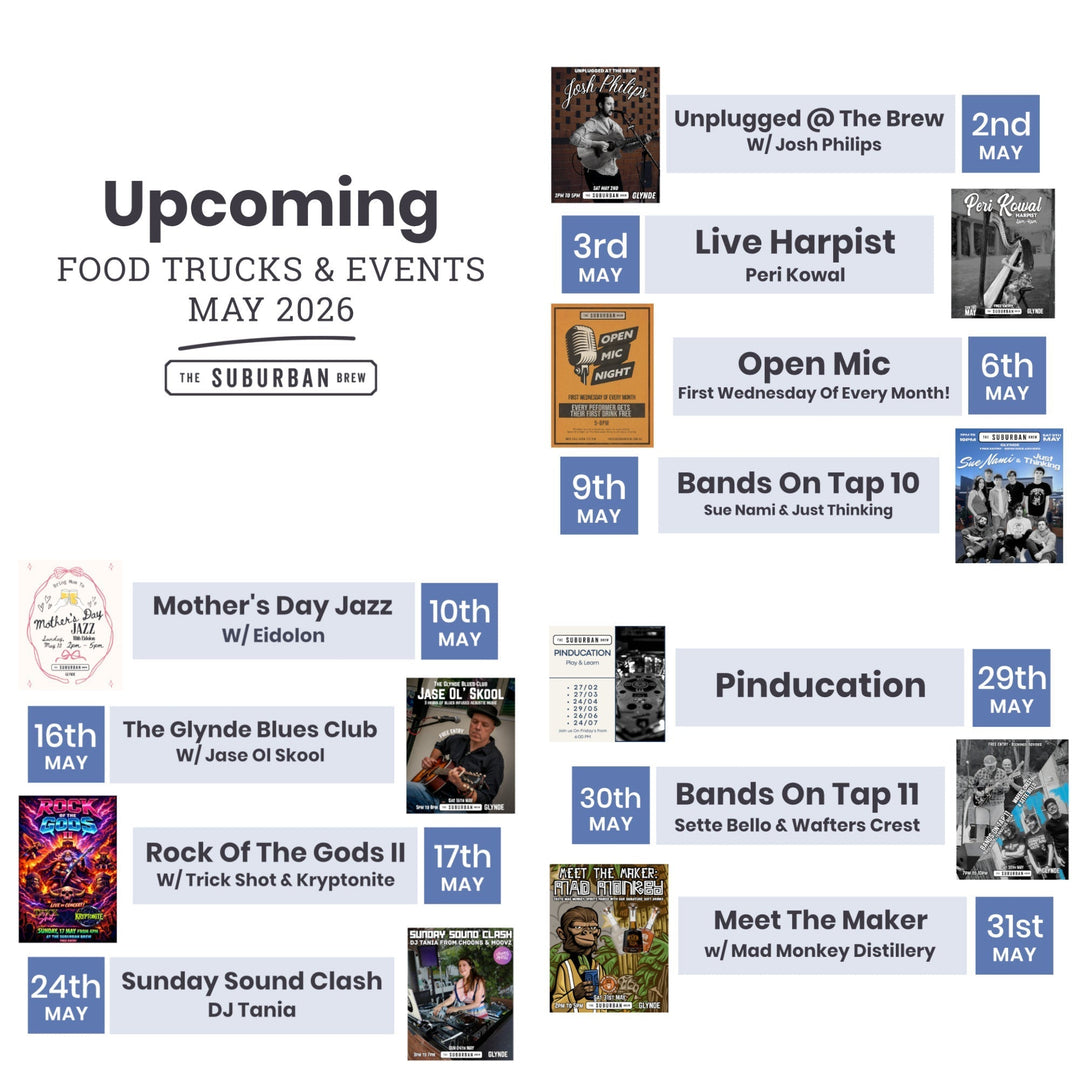 Upcoming Events & Food Trucks — May 2026