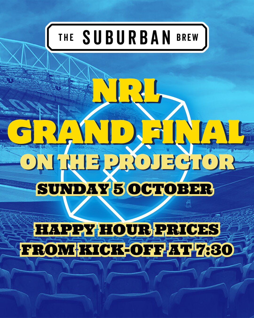 NRL Grand Final Live on the Projector – The Suburban Brew Goodwood