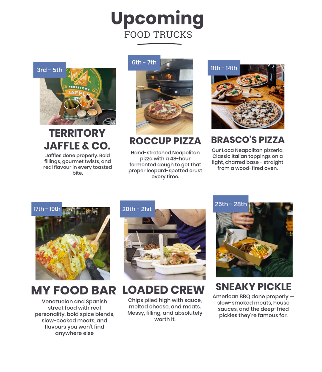 June Food Trucks at The Suburban Brew - What's Pulling Up This Month