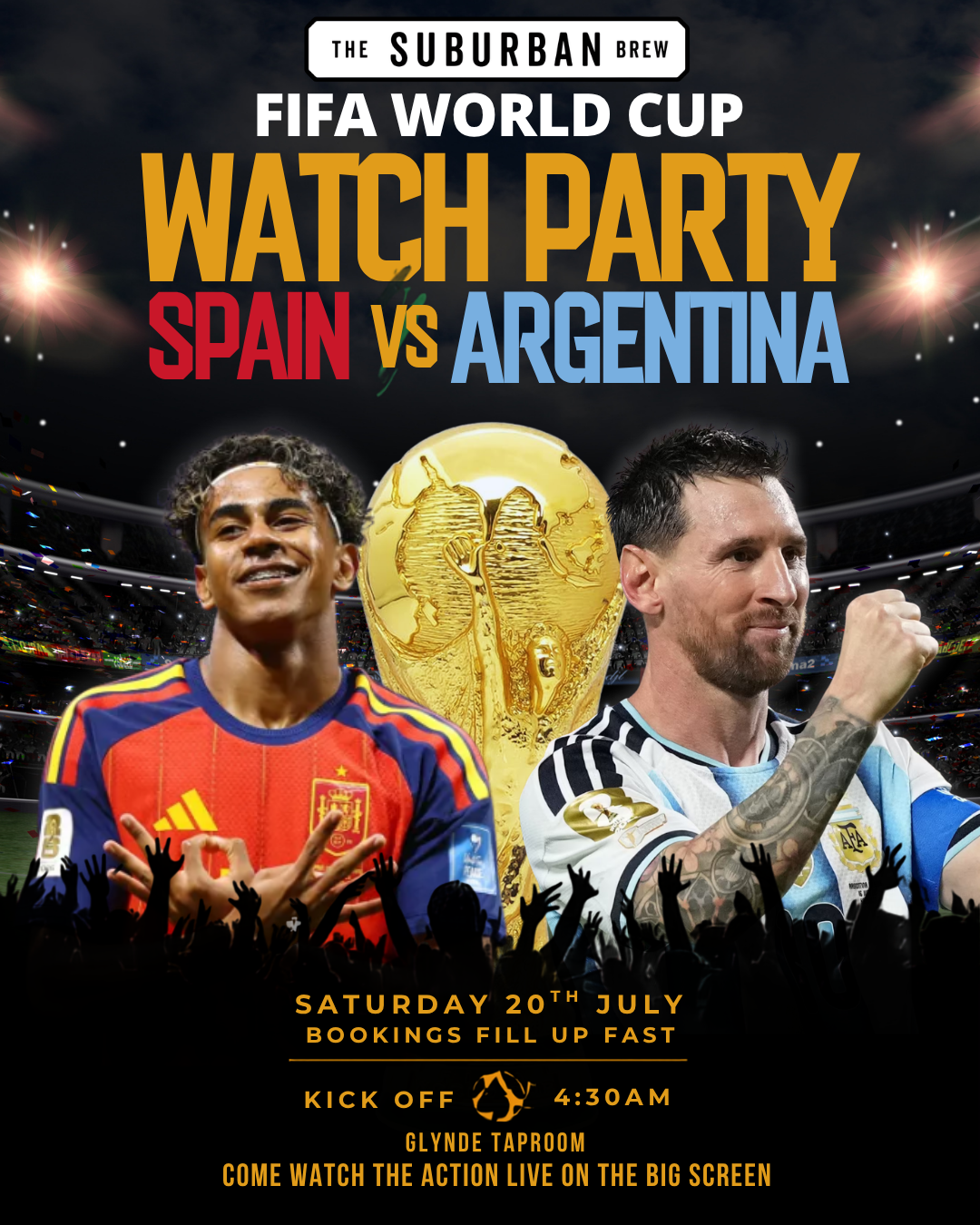 Where to watch the World Cup in Adelaide: Spain vs Argentina at The Suburban Brew Glynde
