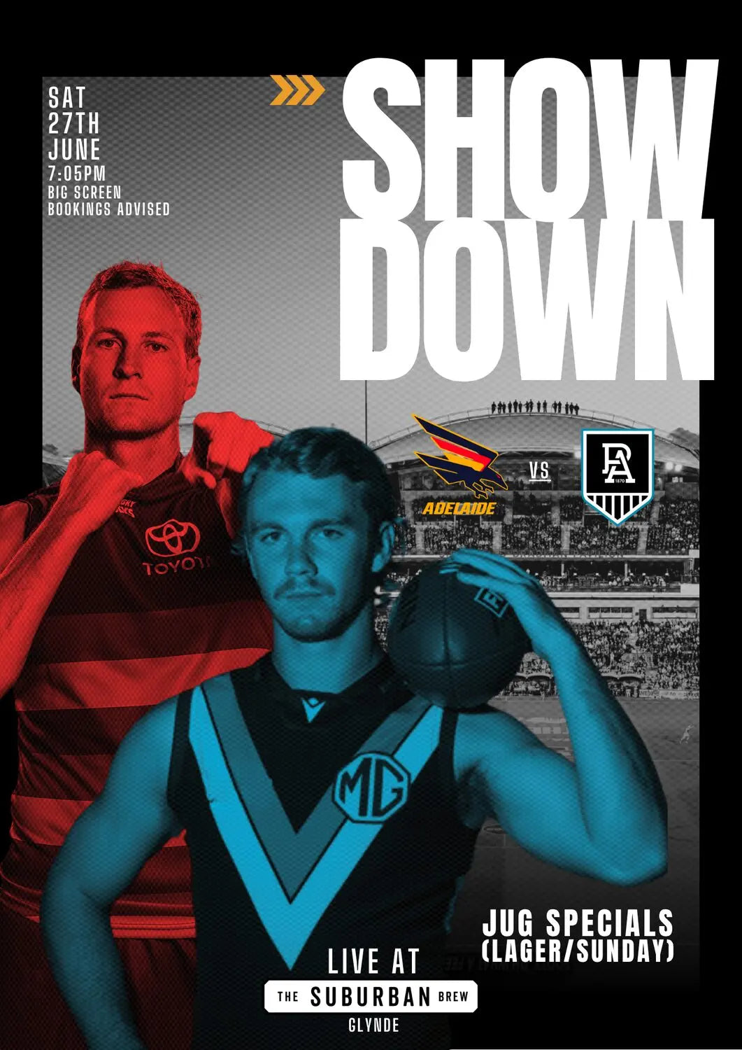 Showdown Live at The Suburban Brew Glynde | Sat 27 June